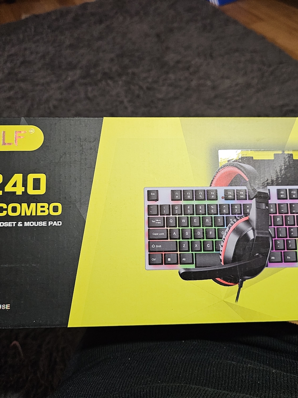 Source Unknown Black and Pink Gaming Keyboard + Headset Combo